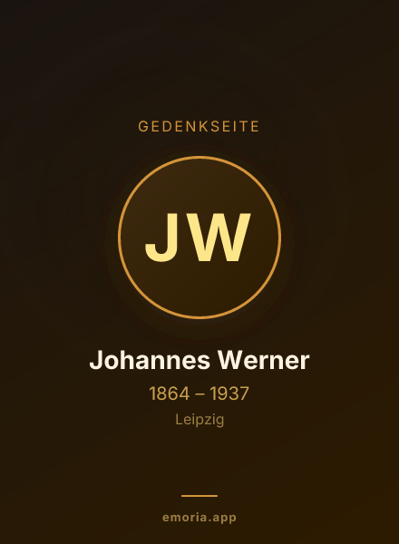 Gedenkportrait von Johannes Werner
