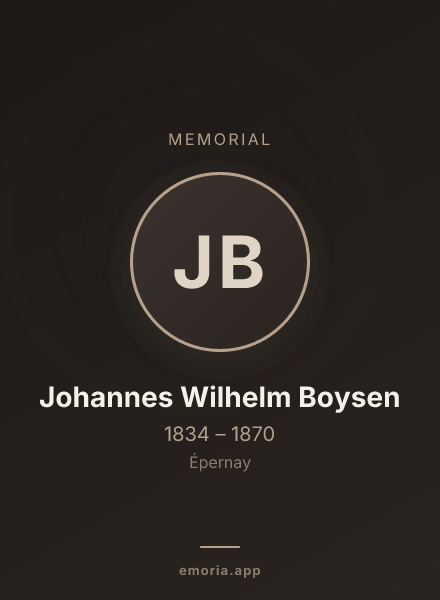 Memorial portrait of Johannes Wilhelm Boysen
