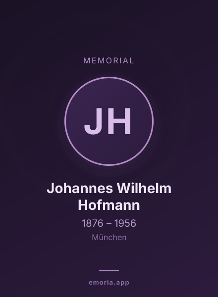 Memorial portrait of Johannes Wilhelm Hofmann