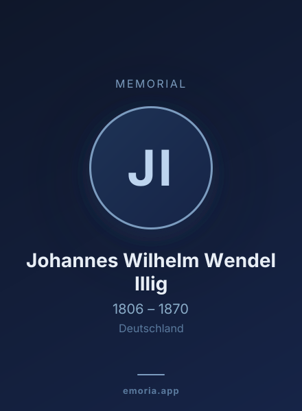 Memorial portrait of Johannes Wilhelm Wendel Illig