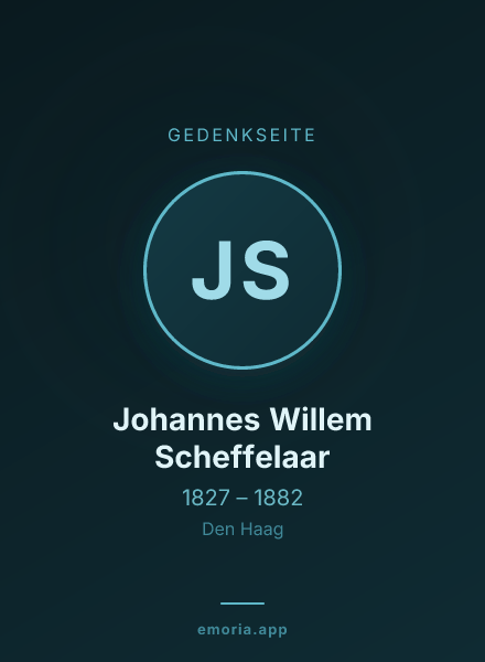 Gedenkportrait von Johannes Willem Scheffelaar