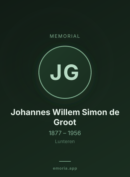 Memorial portrait of Johannes Willem Simon de Groot