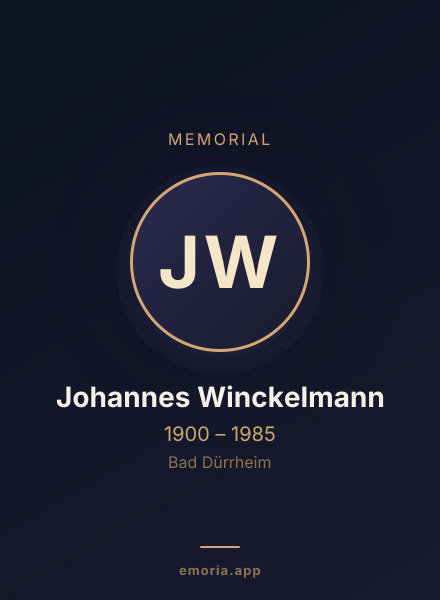 Memorial portrait of Johannes Winckelmann