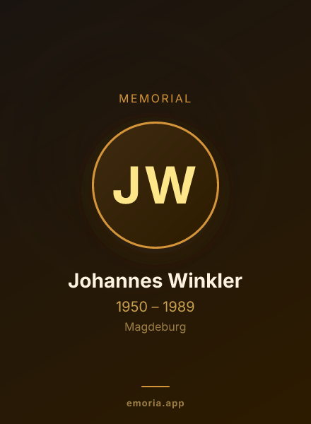 Memorial portrait of Johannes Winkler