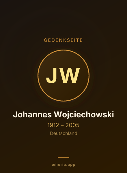 Gedenkportrait von Johannes Wojciechowski