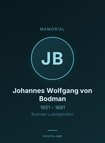 Memorial portrait of Johannes Wolfgang von Bodman