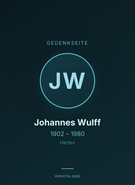Gedenkportrait von Johannes Wulff