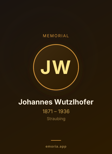 Memorial portrait of Johannes Wutzlhofer