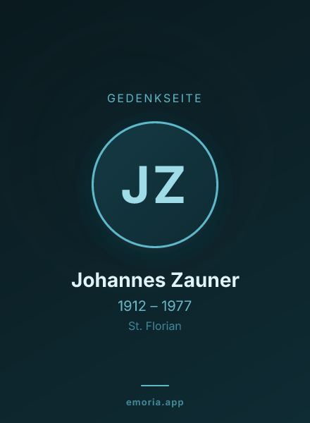 Gedenkportrait von Johannes Zauner