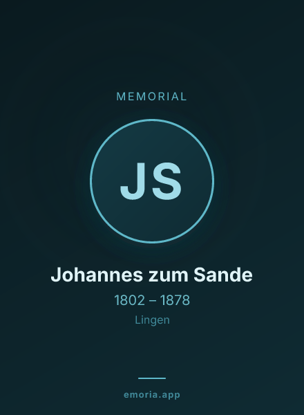 Memorial portrait of Johannes zum Sande
