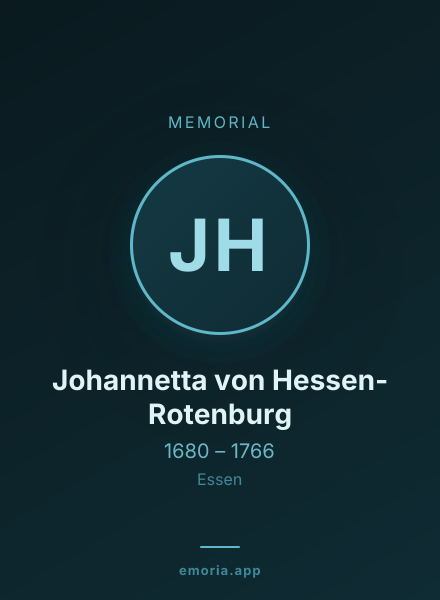 Memorial portrait of Johannetta von Hessen-Rotenburg