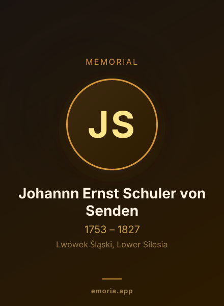 Memorial portrait of Johannn Ernst Schuler von Senden