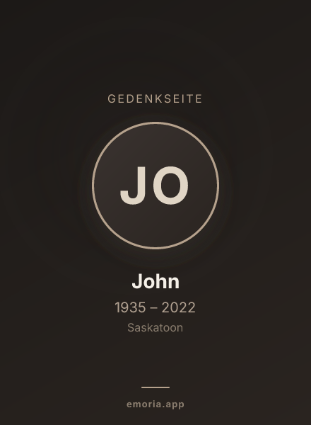 Gedenkportrait von John