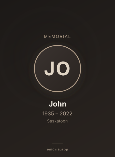 Memorial portrait of John