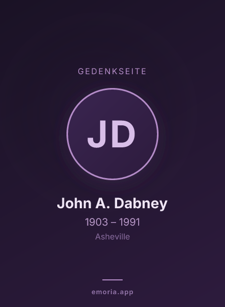 Gedenkportrait von John A. Dabney