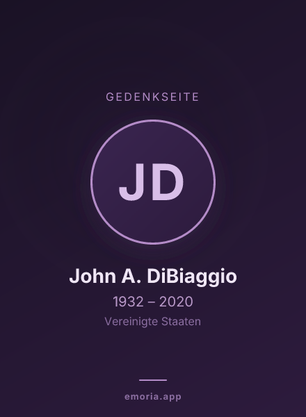 Gedenkportrait von John A. DiBiaggio
