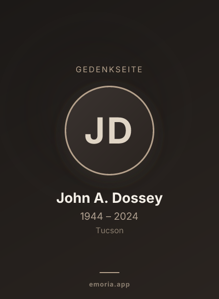 Gedenkportrait von John A. Dossey