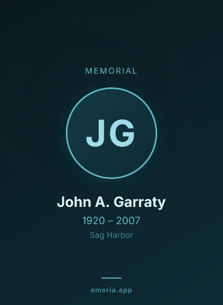 Memorial portrait of John A. Garraty