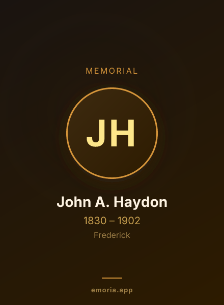 Memorial portrait of John A. Haydon