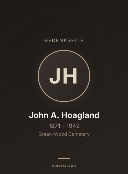 Gedenkportrait von John A. Hoagland