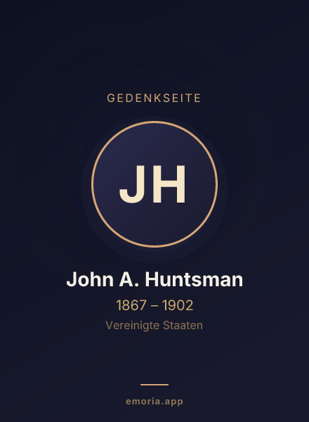 Gedenkportrait von John A. Huntsman
