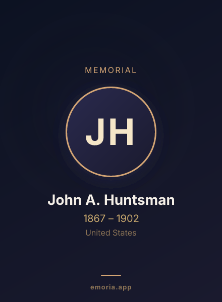 Memorial portrait of John A. Huntsman