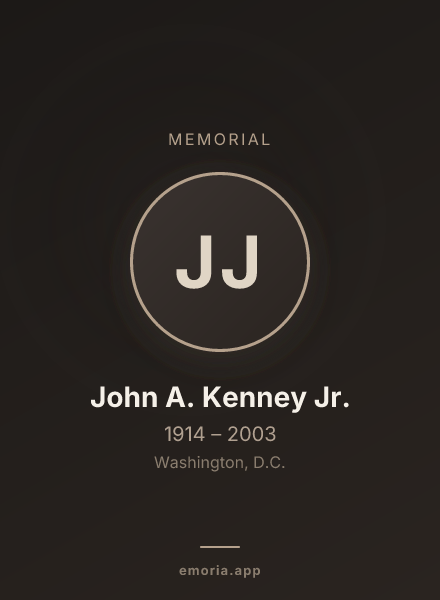 Memorial portrait of John A. Kenney Jr.