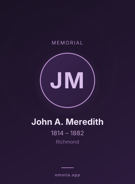 Memorial portrait of John A. Meredith