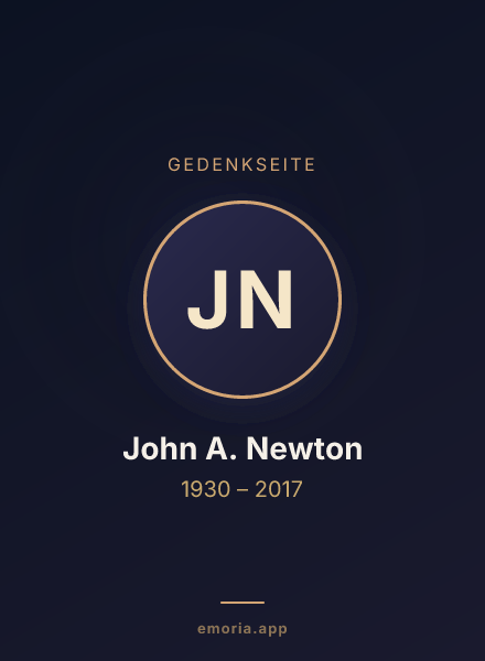 Gedenkportrait von John A. Newton