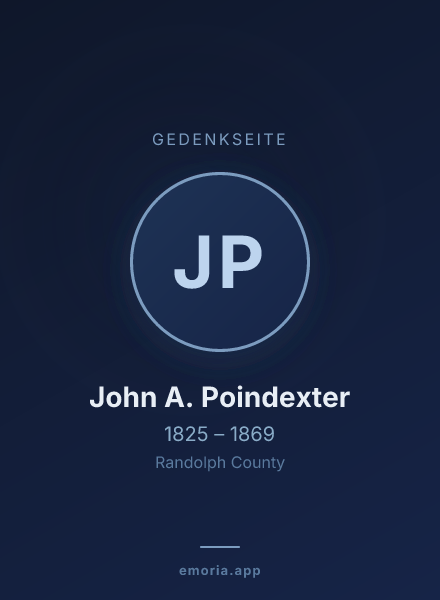Gedenkportrait von John A. Poindexter