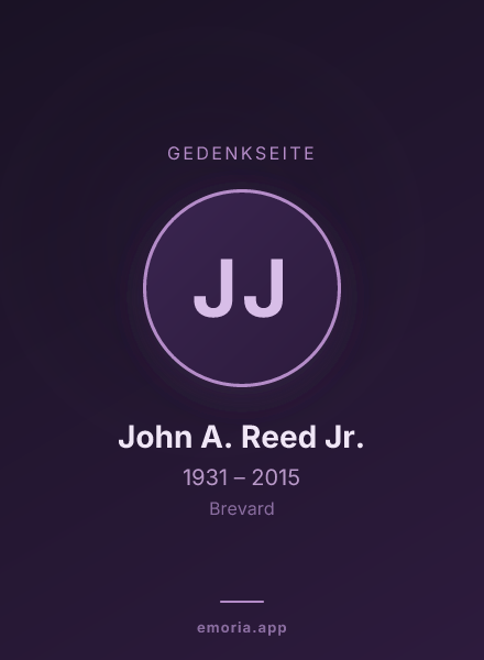 Gedenkportrait von John A. Reed Jr.