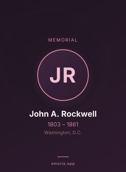 Memorial portrait of John A. Rockwell