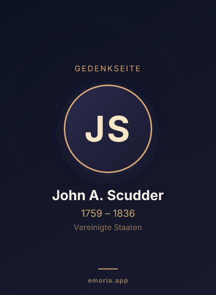 Gedenkportrait von John A. Scudder
