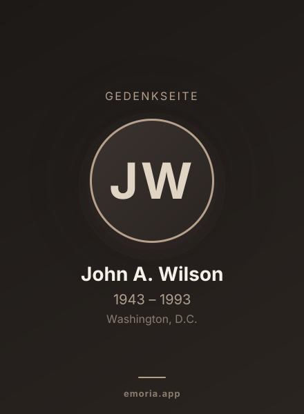 Gedenkportrait von John A. Wilson