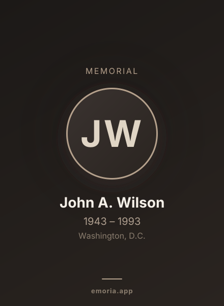 Memorial portrait of John A. Wilson