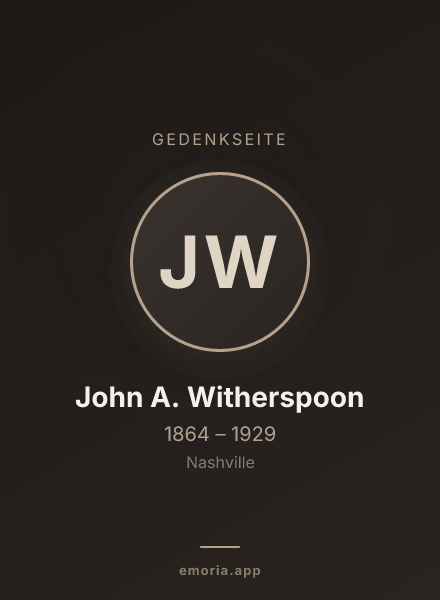 Gedenkportrait von John A. Witherspoon