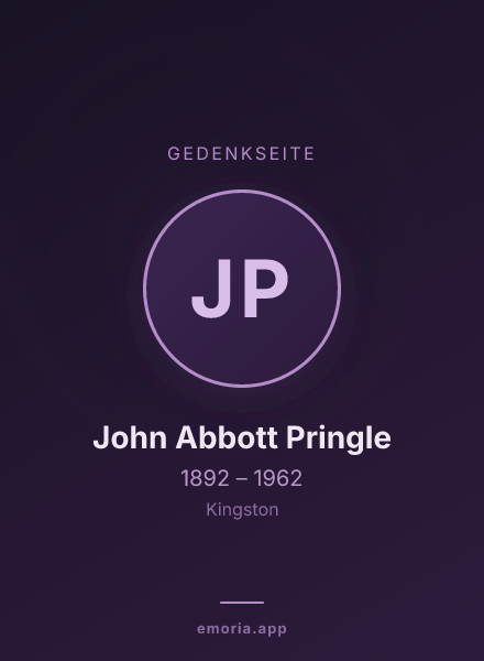 Gedenkportrait von John Abbott Pringle