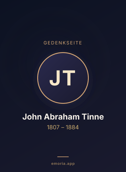 Gedenkportrait von John Abraham Tinne