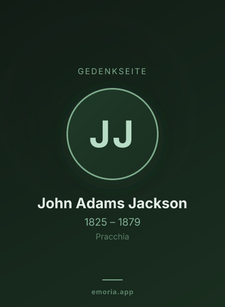 Gedenkportrait von John Adams Jackson
