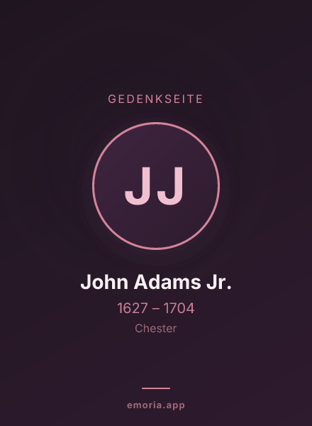 Gedenkportrait von John Adams Jr.
