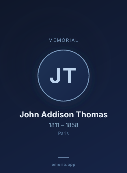 Memorial portrait of John Addison Thomas