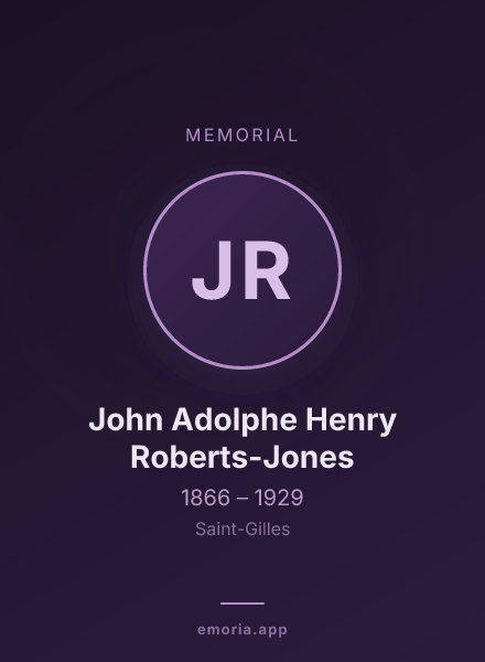 Memorial portrait of John Adolphe Henry Roberts-Jones