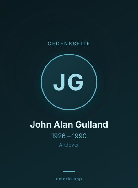 Gedenkportrait von John Alan Gulland