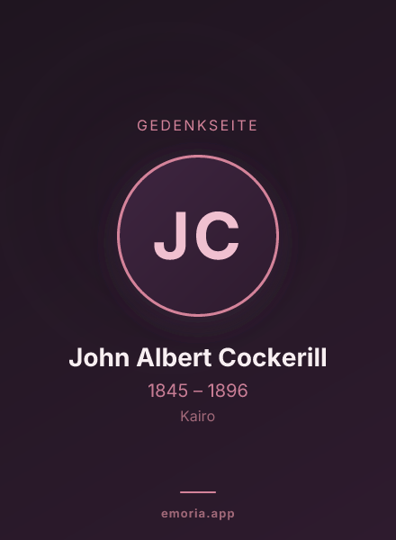 Gedenkportrait von John Albert Cockerill