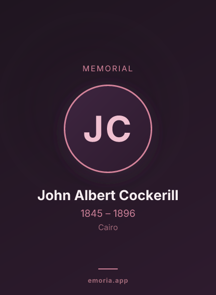 Memorial portrait of John Albert Cockerill