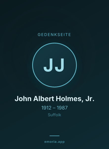Gedenkportrait von John Albert Holmes, Jr.