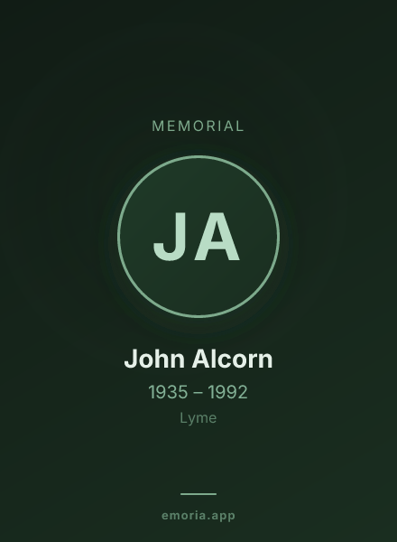 Memorial portrait of John Alcorn