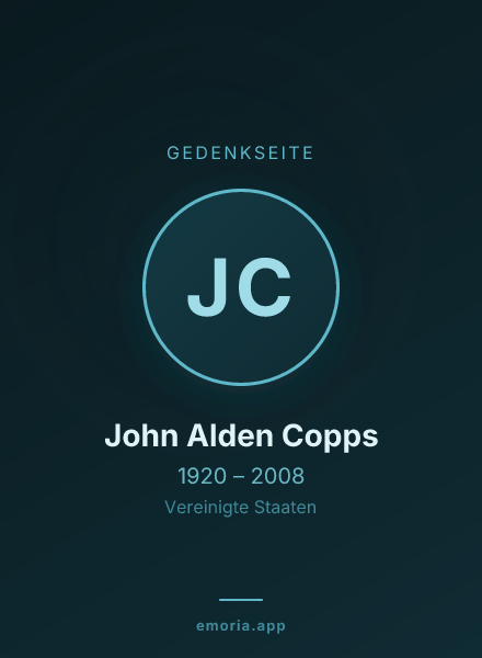 Gedenkportrait von John Alden Copps