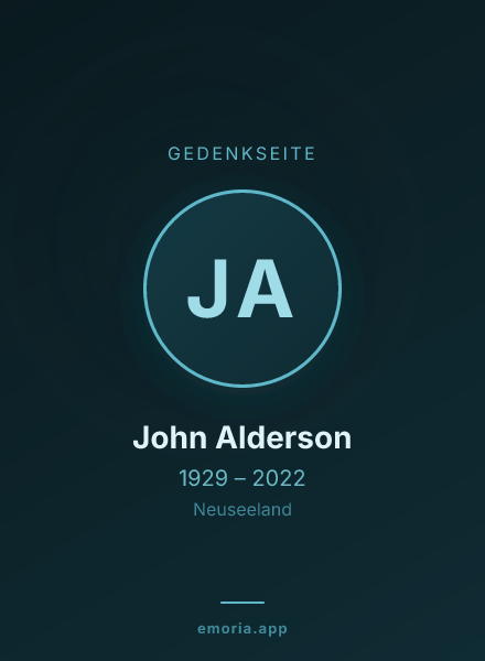 Gedenkportrait von John Alderson