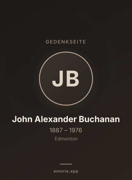 Gedenkportrait von John Alexander Buchanan
